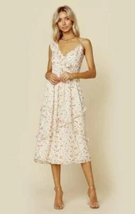 Blue Life Revolve Violet Ruffled Floral Dress - Cream - Size S *NEW with Tag* - Picture 1 of 5