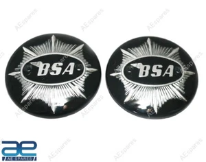 Para BSA Goldstar Gas Fuel Tank Insignias Par Negro y Plata Color - Imagen 1 de 6