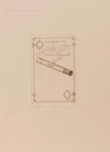 Johannes Vennekamp/Radierung/Skat/ec - escArt/handsigniert/1978/50 Exemplare/12 - Picture 1 of 2