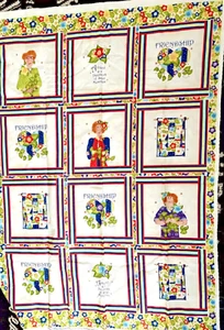 Friendship Patchwork 12 Sq Panel Cheater by Jodi Hought Connecting Threads - Picture 1 of 14