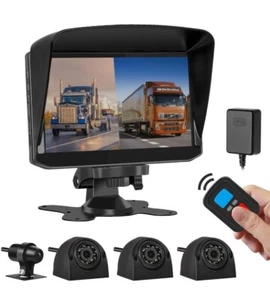 7" Screen WiFi Backup Camera HD 1080P Front & Rear Cam Truck Dash Cam with GPS - Picture 1 of 8