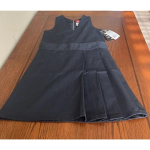 Dickies Girls Twill Jumper Dress Girls Size 7 Reg Navy Blue School Uniform NWT - Picture 1 of 5