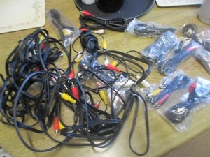 Joblot 17 Headphone Leads - Jack to RCA red/white and yellow/red - Some new - Picture 1 of 8
