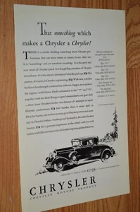 1930 CHRYSLER 77 ROYAL COUPE ORIGINAL VINTAGE ADVERTISEMENT PRINT AD 30 - Picture 1 of 1