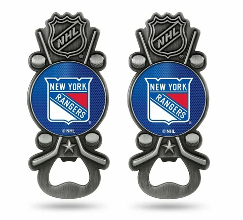 NEW - SET-of-2 - New York Rangers Party Starter Bottle Openers - FRIDGE-MAGNETIC Cover