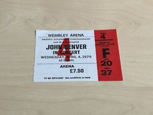 John Denver Concert Ticket Wembley Arena April 4 1979