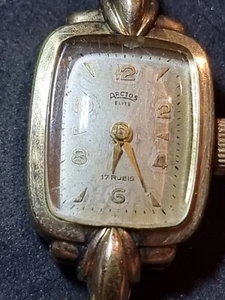1940er Jahre Arctos Elite 17 Rubis Deutsch Gold plated Uhr Funktioniert  - Bild 1 von 6
