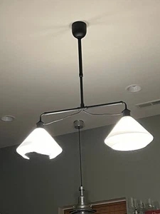 Large Translucent White Light Shade 1.75” Fitter for IKEA Light Fixture - Picture 1 of 4