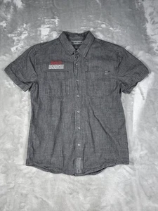 Harley Davidson Shirt Mens Medium Slim Fit Button Down Logo Biker Motorcycle - Picture 1 of 13