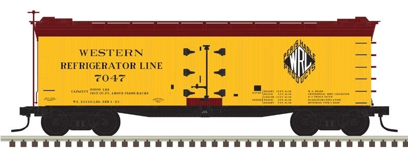 ATLAS O WESTERN REFRIGERATOR LINES 40 FT REFRIGERADOR DE MADERA RECONSTRUIDO 3001576 3 RIELES Foto 1 de 1