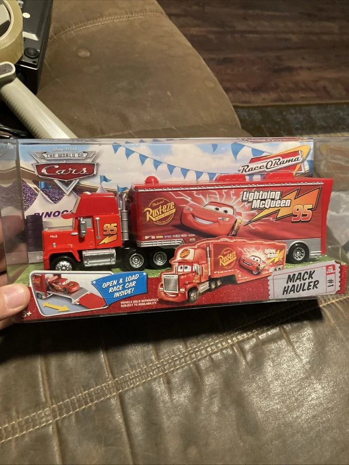 Disney Pixar Mack Truck N9709 Lighting MC Queen Race Car Hauler Car Not Included