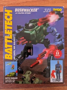 BNIB 1994 Tyco Battletech Bushwacker Robot Mech with Valten Ryder figure MIB 90s - Picture 1 of 14