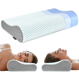 Memory Foam Pillows Neck Pillow Bed Pillow for Sleeping, Ergonomic Cervical P... - Picture 1 of 7