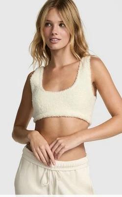 Pink By Victoria's Secret Sherpa Bralette Tank Size XL Soft Polyester New  - Image 1 of 4