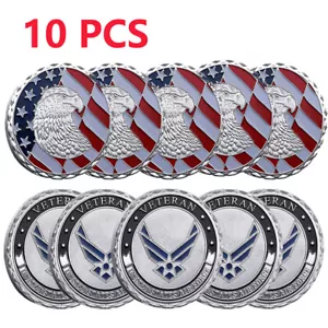 10PCS Eagle Challenge Coin USAF US Air Force Veteran Collectible Army Military - Picture 1 of 8