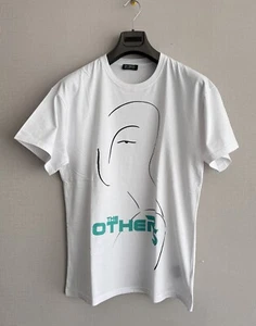 RAF SIMONS Medium Size T-shirt THE OTHERS Printed Logo White Cotton - Picture 1 of 11