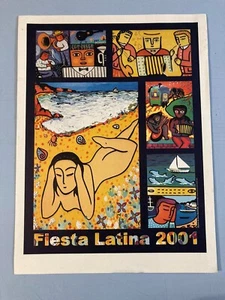 Schöne Lithografie Festa Latina Remi Blanchard Sete Peach Hafen Musik Art Strand - Bild 1 von 10
