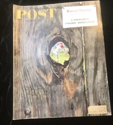 Saturday Evening Post Magazine  August 30,1958 Norman Rockwell  RARE VINTAGE ADS - Image 1 of 4
