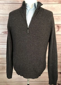 Banana Republic Zepher Dark Charcoal Half Zip Sweater, Men’s L*, New - Picture 1 of 12