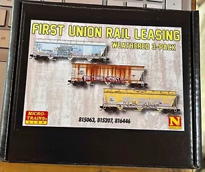 New N Scale MTL First Union Rail Leasing Weth'd 3-Pk FURX #815063,815207,816446 - Picture 1 of 3