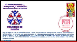 2350 Mexico 2004 DAY AGAINST ILLEGAL DRUGS, ANTI DRUGS, HEALTH, MI# 3053, FDC - Picture 1 of 2