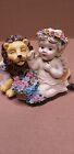 Beautiful Hand Sculpted & Painted Musical Resin Piece Boy Angel Lion Sheep ExcC