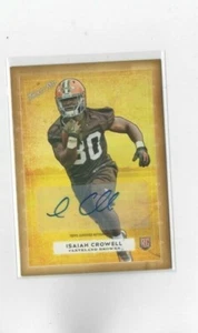 AUTÓGRAFO AUTÉNTICO ISAIAH CROWELL 2014 TOPPS ROJO TURCO (MARRONES) - Imagen 1 de 2