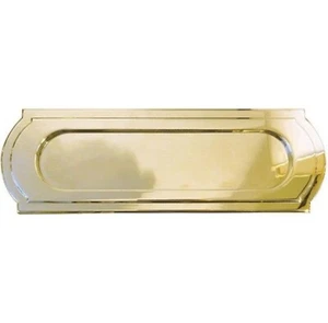 Polished Brass Victorian Style shaped 305mm x 100mm Letter Plate Flap JV25PB - Picture 1 of 2
