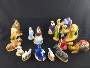 Belén Vintage Grande Cerámica 17 Piezas Camellos Sabios Ganadería - Imagen 1 de 9