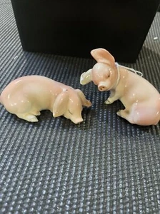 Salero y pimentero vintage para cerdos con pegatinas originales de Japón - Imagen 1 de 5