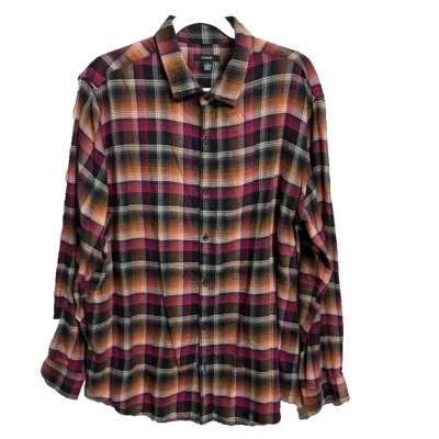 Alfani Men's Plaid Long Sleeve Button-Down Shirt 55% Cotton 45% Rayon Size XL - Image 1 of 4