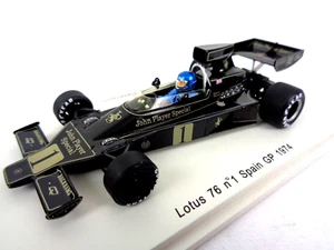 Spark 1/43 F1 Lotus 76 #1 Spain GP 1974 Ronnie Peterson JPS Livery Resin Car - Picture 1 of 4