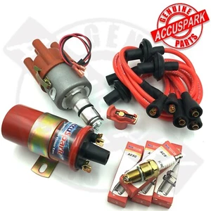 VW Beetle Electronic 009 Distributor Sports Coil, plugs,Red leads,Red Rotor - Picture 1 of 7