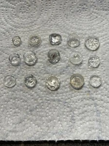 Vintage Fancy Crystal Glass Crafting Buttons T-40 - Picture 1 of 5