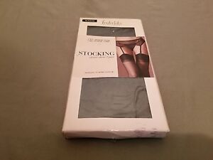 new fredericks of hollywood classic sheer 2 pair black stockings.