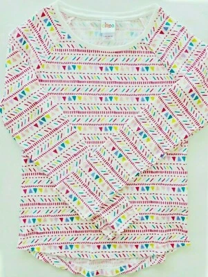 Camisa tejida gofre LS geométrica blanca y multicolor CIRCO para niña talla 10/12 *usada en excelente estado* Foto 1 de 4