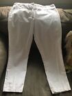 Dalia Basic Casual White Pants Size 6 100% Cotton