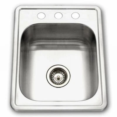 Fregadero de preparación de cocina/bar de acero inoxidable con montaje superior de 17" X 22" Foto 1 de 4