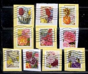 BOTANICAL ART 10 Stamps Set #5042-5051 49-Cent Forever U.S. 2016 On Paper Used