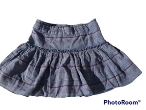 Girls GAP Mini Skirt Short Size 7 Blue Purple Sparkle Pleated Lined  - Picture 1 of 7