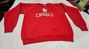 RARE VINTAGE BOOTLEG RAGLAN SWEATSHIRT POLO MADE IN USA 80S 90S RAISED LOGO XL - Picture 1 of 24