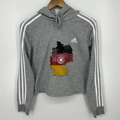Adidas Alemania Sudadera con Capucha Para Mujer Talla S Gris Alemán Fútbol Fútbol Pullover Foto 1 de 4