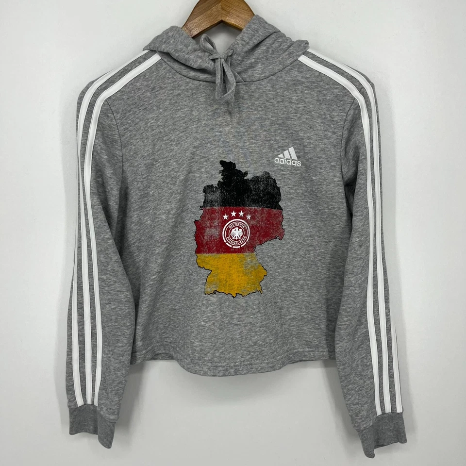Adidas Alemania Sudadera con Capucha Para Mujer Talla S Gris Alemán Fútbol Fútbol Pullover Foto 1 de 4