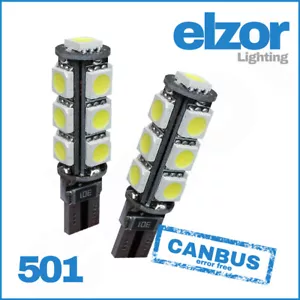 T10 501 Led White Bulbs 13 Smd Xenon White Side Light Lamps W5W Interior Car 194 - Picture 1 of 3