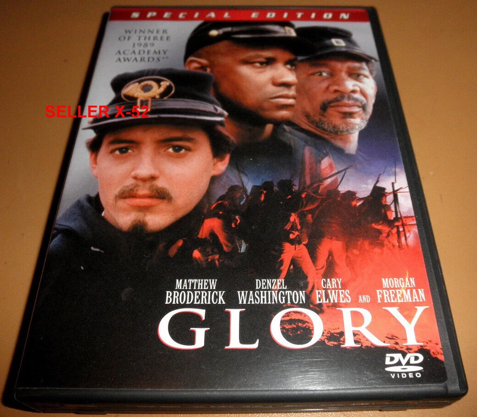 Glory DVD Denzel Washington Matthew Broderick Morgan Freeman first black regimnt - Image 1 of 2