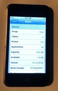 iPod Touch 1st Gen (16 GB) Black A1213 Very Good Used 1333 Songs Christian Music