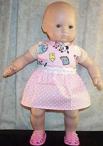 Ropa para muñeca hecha para bebé 2 calces American Girl 15" pulgadas Bitty Top falda vaca y oveja - Imagen 1 de 1