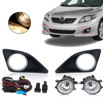 Par de luces antiniebla delanteras + interruptor + cable + cubiertas para Toyota Corolla 2009-2010 Foto 1 de 4