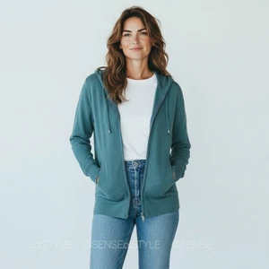 Brunello Cucinelli Mujeres Cachemira Sudadera Cárdigan Suéter Top Sudadera con Capucha Talla L - Imagen 1 de 8