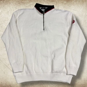 Holebrook Schweden winddichter 1/4 Reißverschluss Pullover Herren Gr. 2XL cremeweiß Zopfmuster - Bild 1 von 11